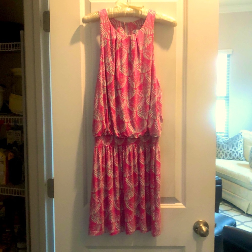 NWT Southern Tides casual sleeveless dress sz S Phlox Pink #3844-scallop shell